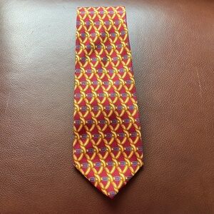 Beaufort The Rack Vintage Gold Pattern Men’s Silk Tie Italy